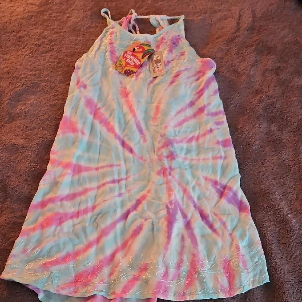 India Boutique Pink and Blue Camisole Coverup